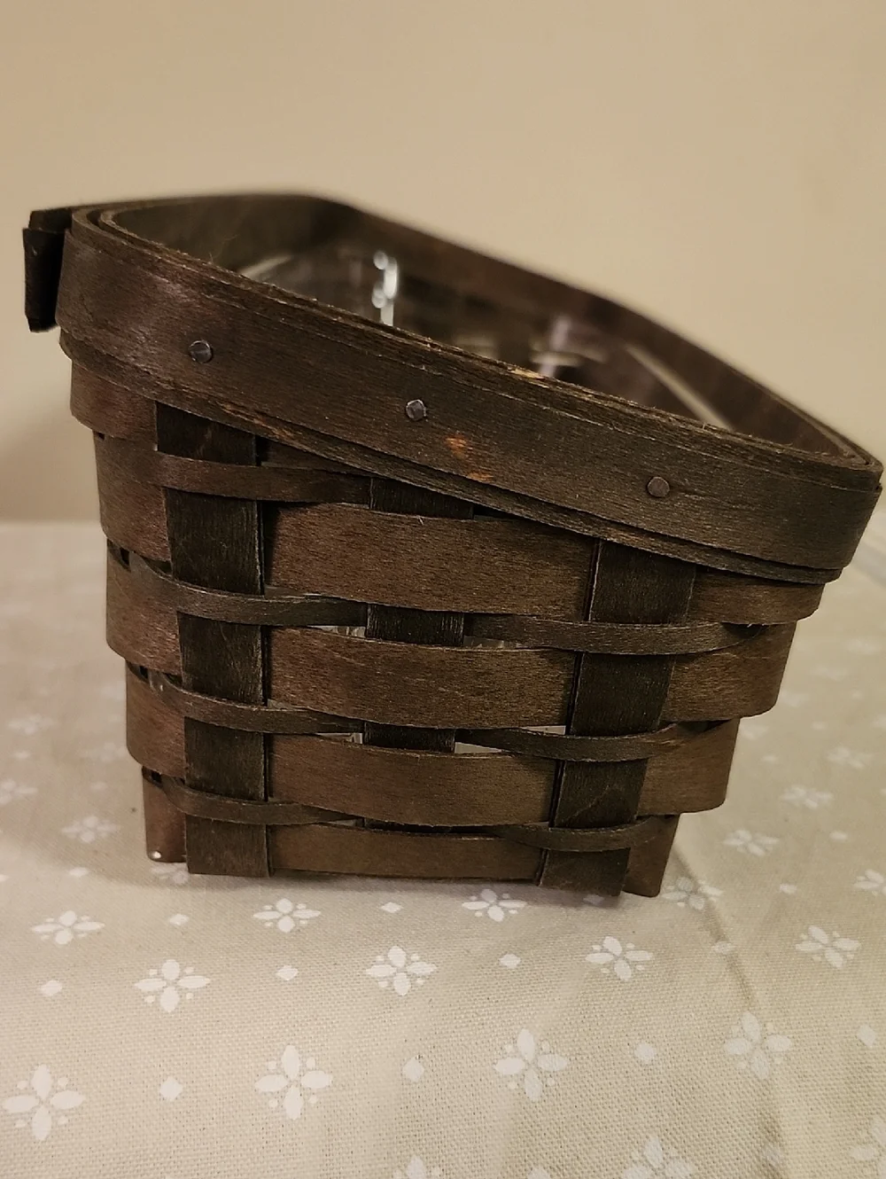 Longaberger Sort and Store Dark Brown Desktop Basket